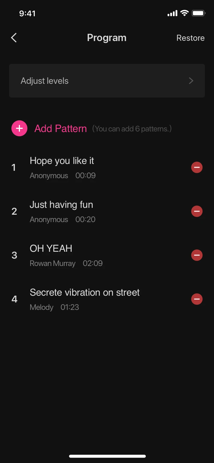 Program your own vibration patterns to control your anal plug