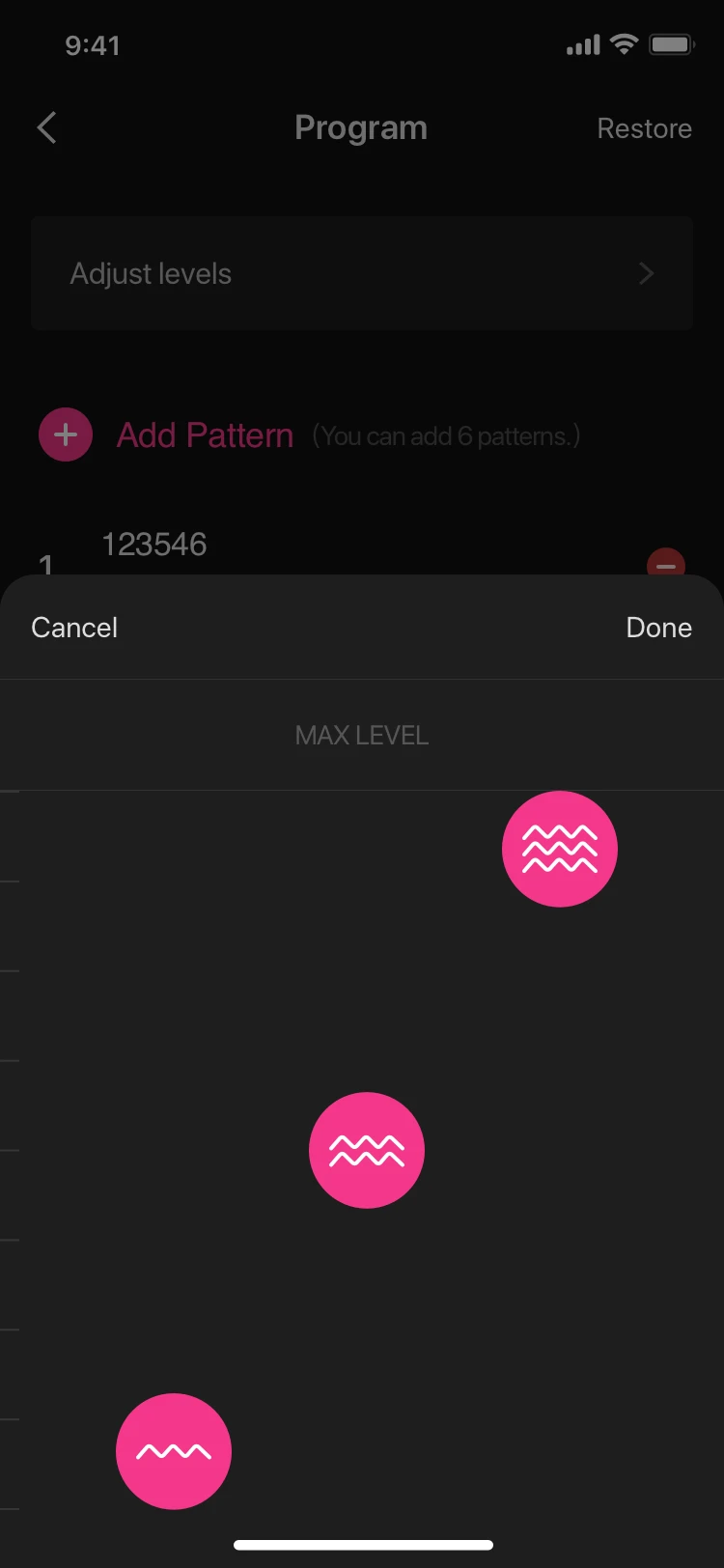 Adjust your patterns level power