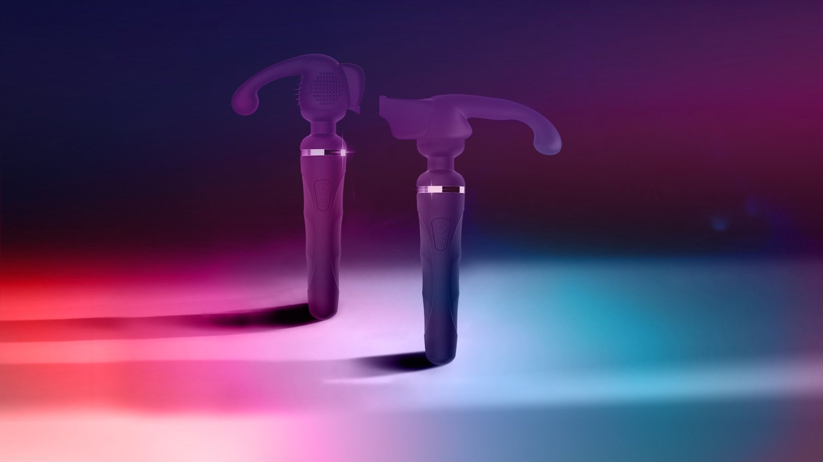 Male and Female attachements for Domi 2 wand vibrator