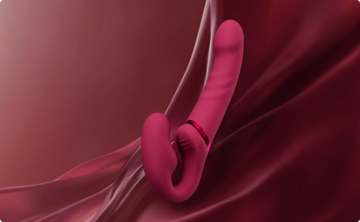 Body safe dildo, double penetration dildo, Strapless dildo