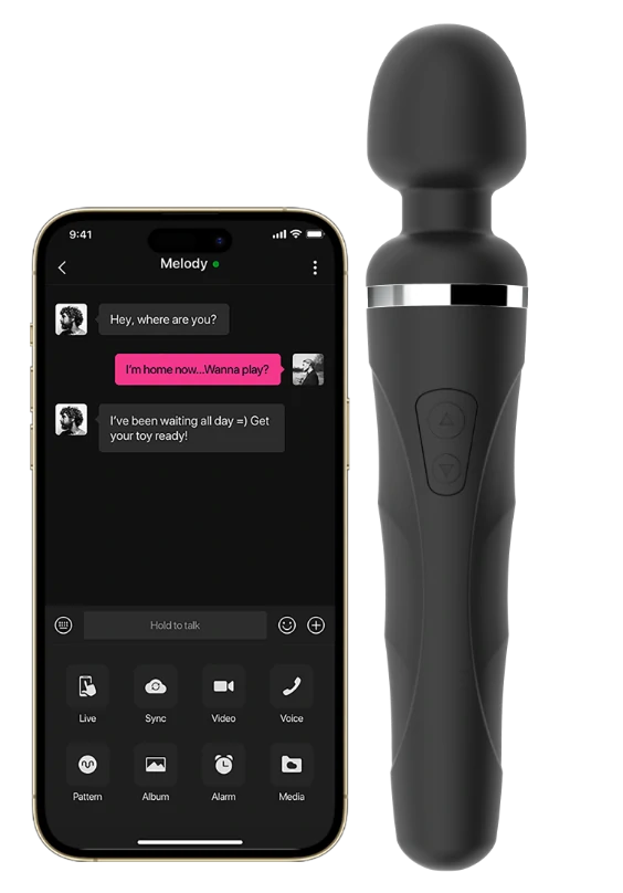 App-controlled magic wand massager