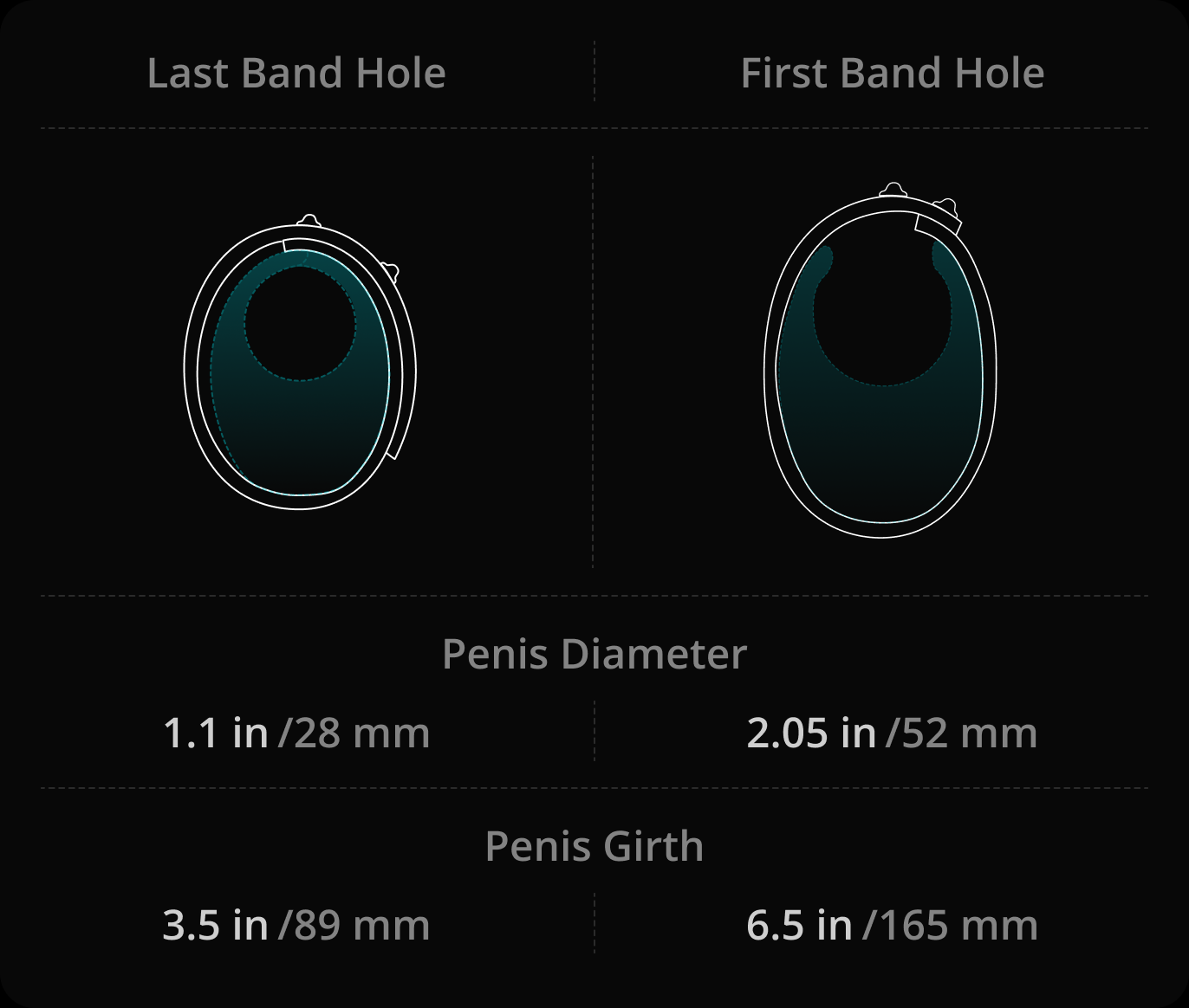 What penis sizes fit best when using the band?