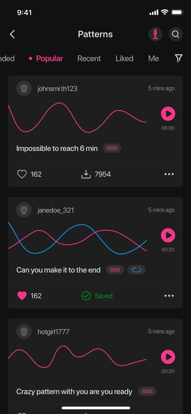 Unlimitted vibration patterns on Hush 2 smart Bluetooth anal plug